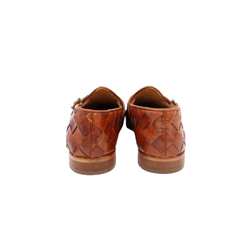 Sandro Barbera Stringate 809/6 scarpe cuoio intreccio