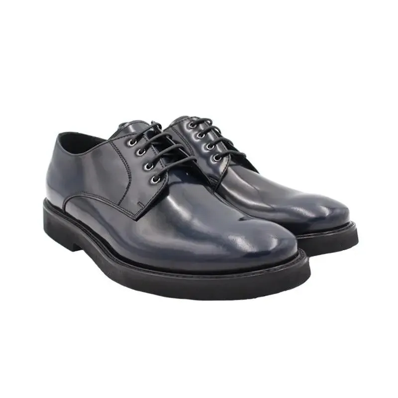 Sandro Barbera 1264 Derby vitello blu stringate Vibram