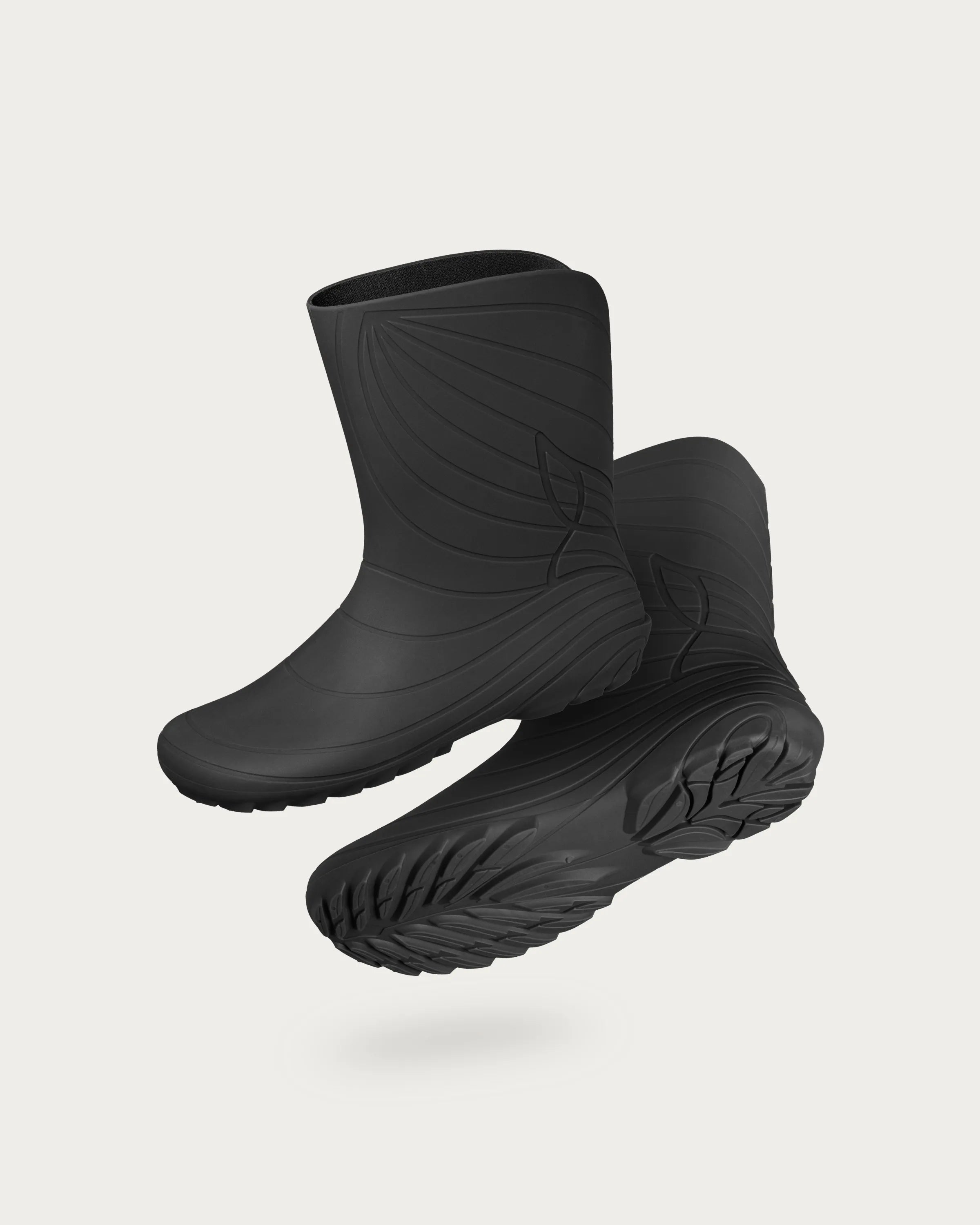 Wildling Shoes Ranidae stivali pioggia neri vegan