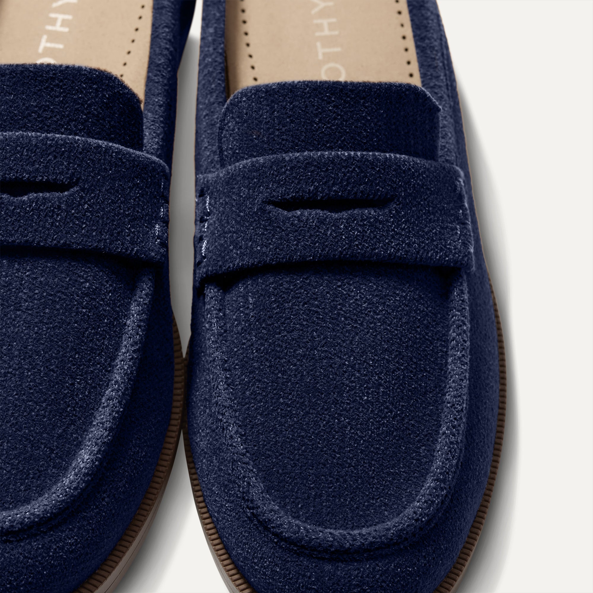 Rothy's The Penny Loafer Mule mocassini blu navy scamosciati