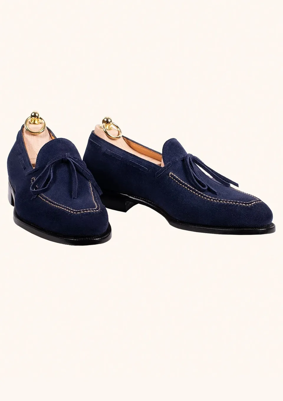 Stefano Bemer Loafers C1325 mocassini camoscio blu 42
