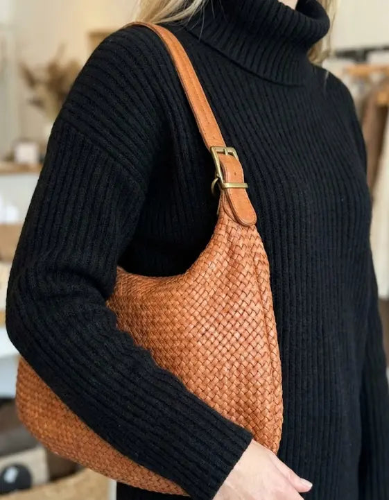 Sandro Barbera BASY55861 borsa spalla intrecciata cuoio