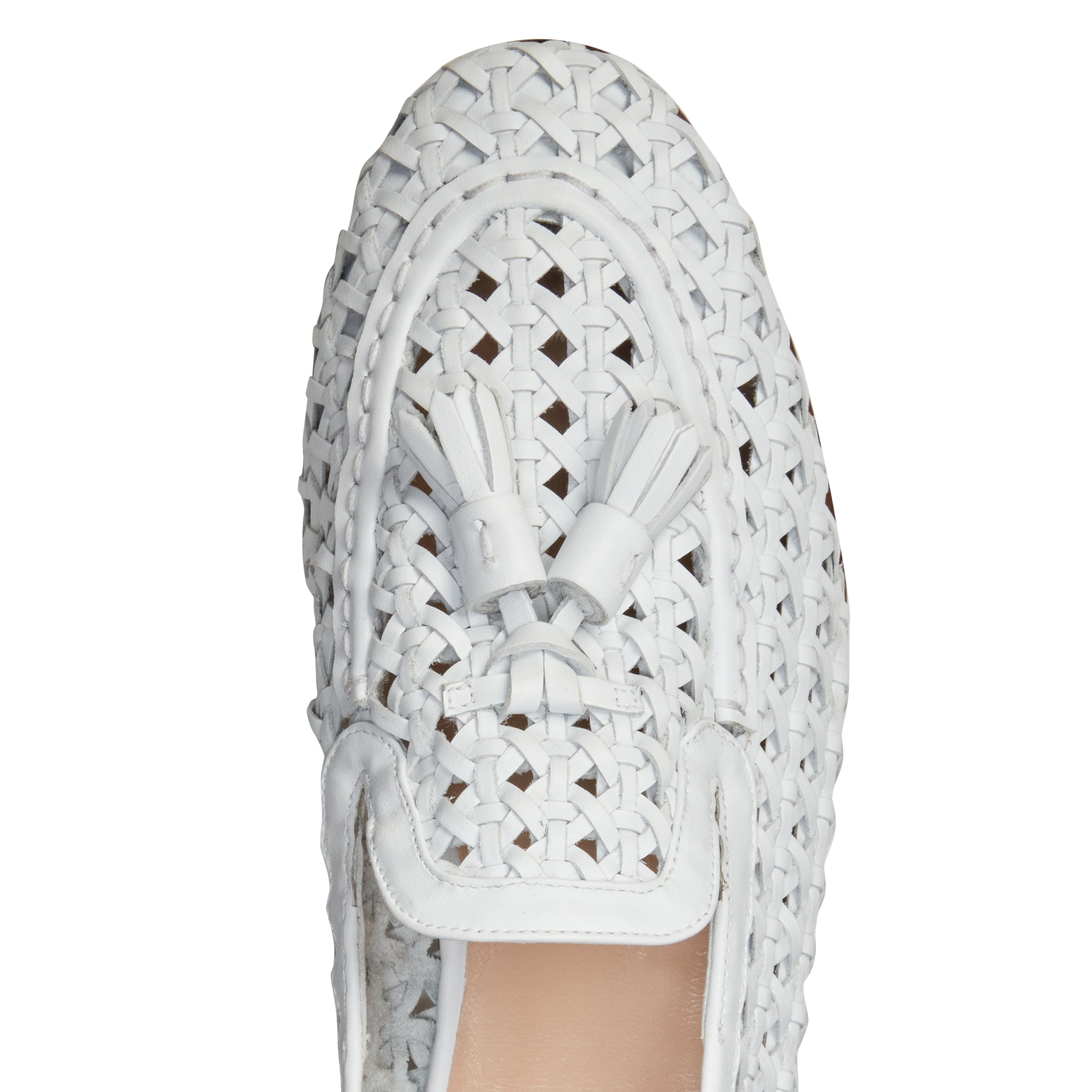 F.lli Rossetti Brera Mocassino Pelle Intrecciata Bianco