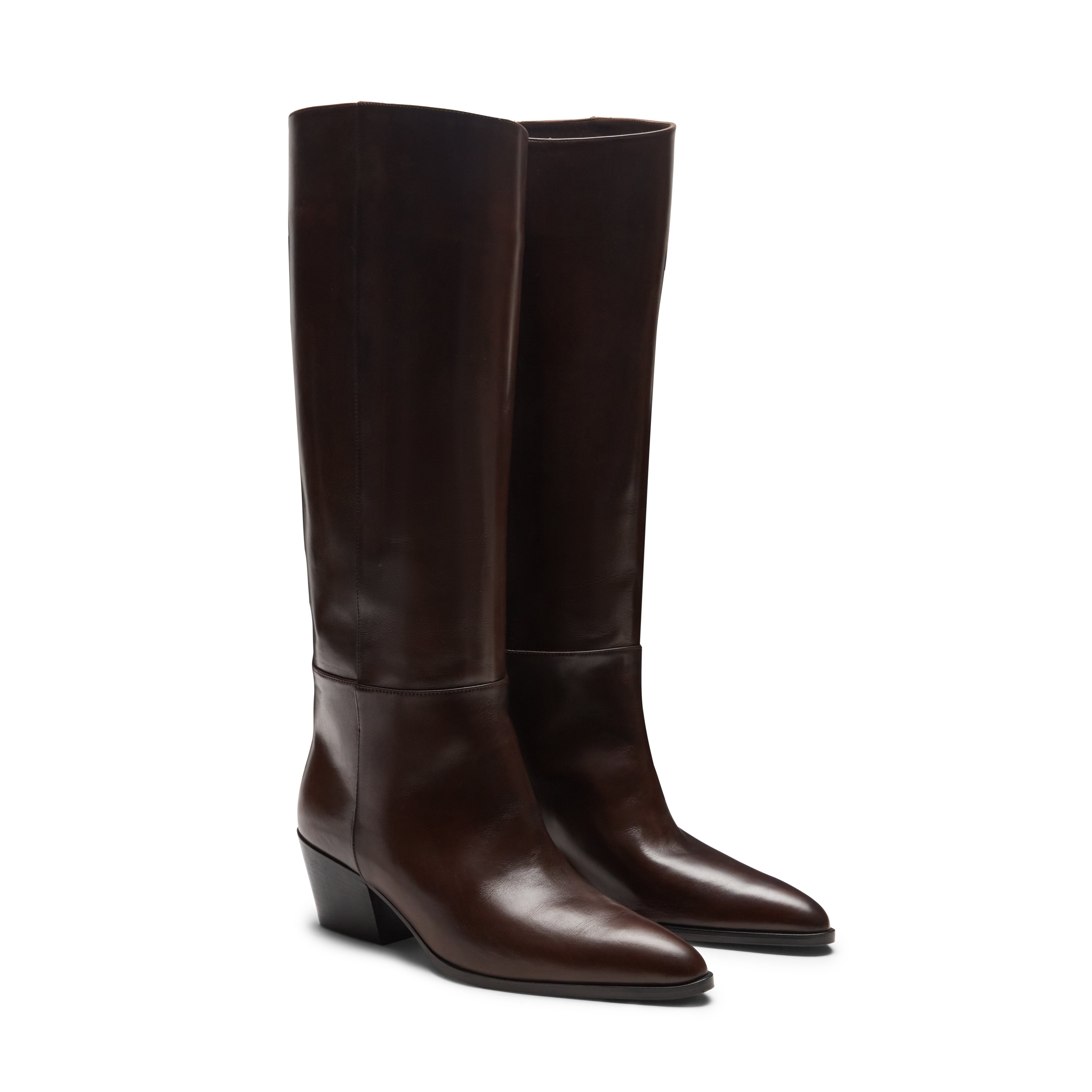 F.lli Rossetti 68150 Stivale Texano Pelle Donna Marrone tacco 50
