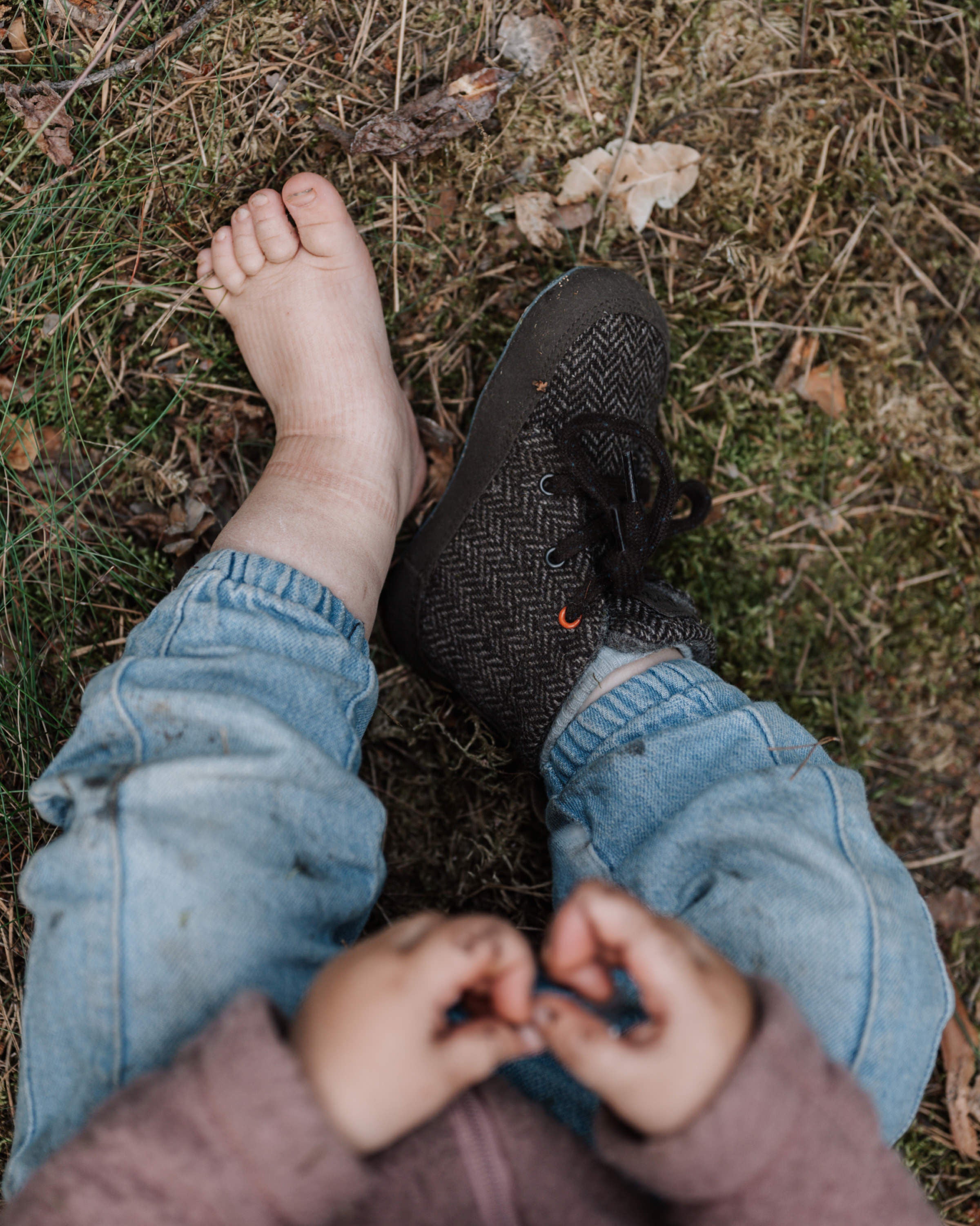 Wildling Shoes Kindur Sten scarpe neonato lana marrone