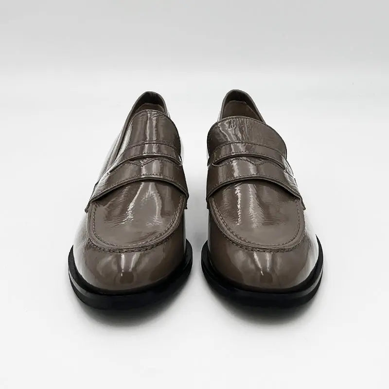 Sandro Barbera & Figli 663 mocassino vernice fango tacco 3