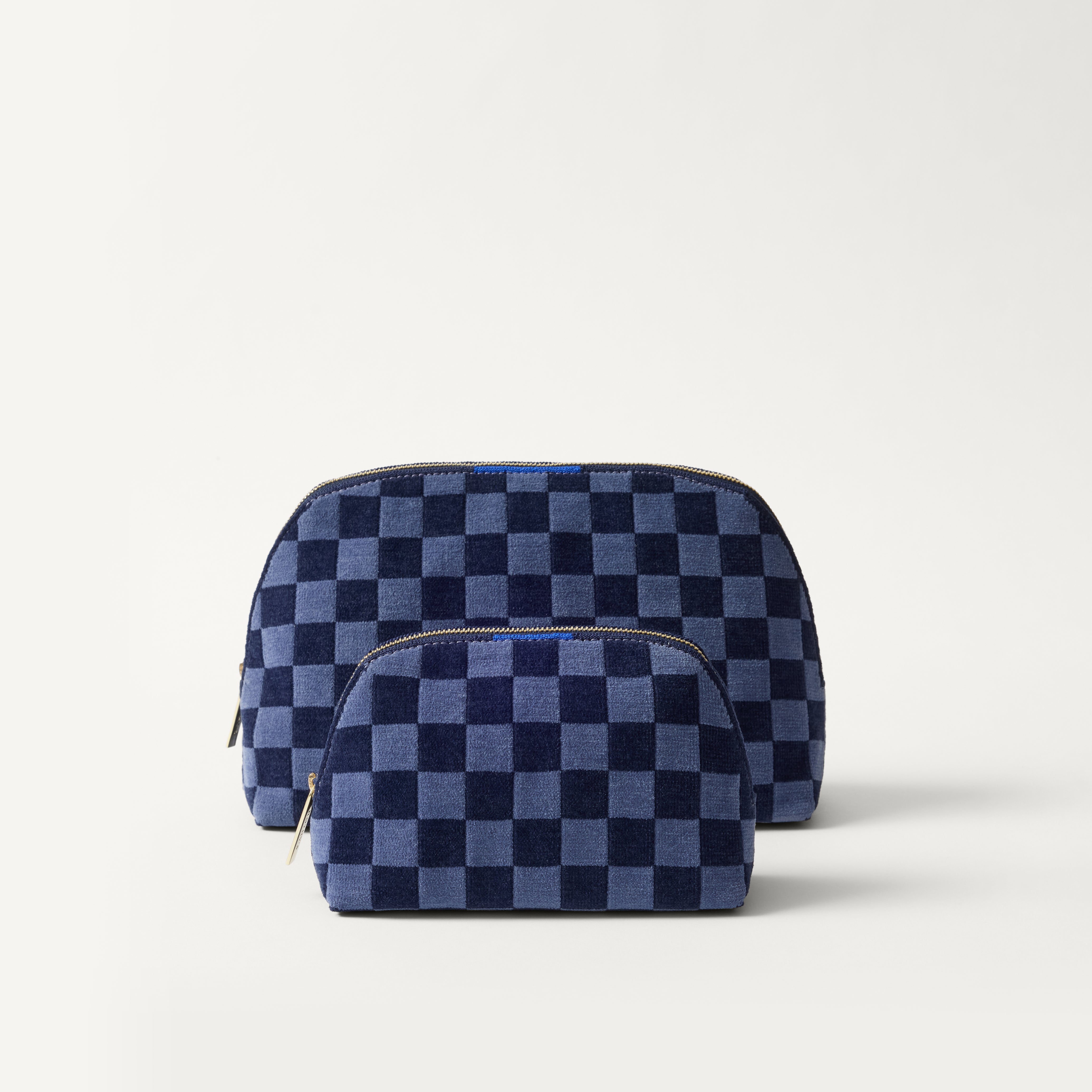 Rothy's The Vanity Set pochette ReVelvet Blue Ink 2 pezzi