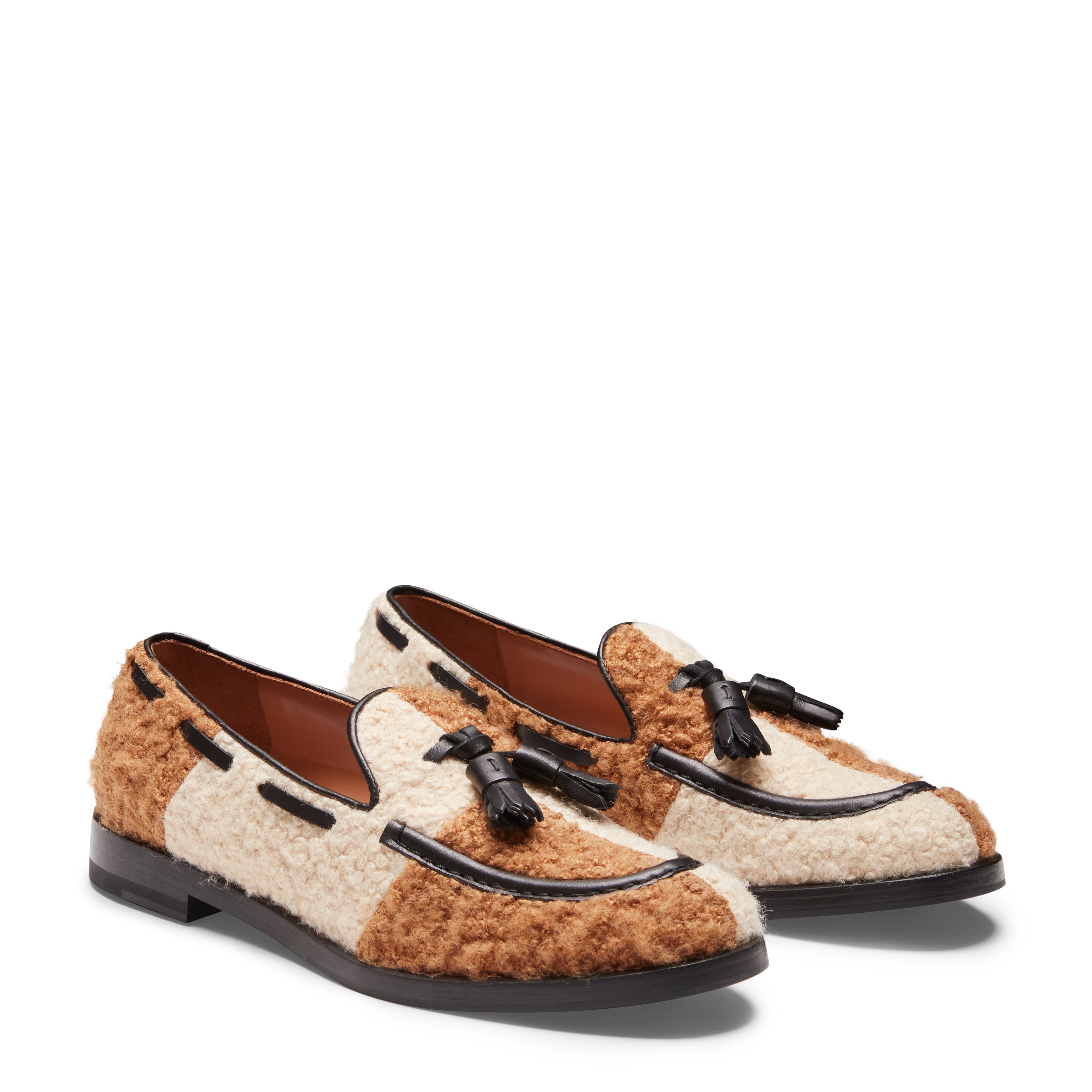 F.lli Rossetti Brera 68289 Mocassino Avorio Tessuto Scacchi
