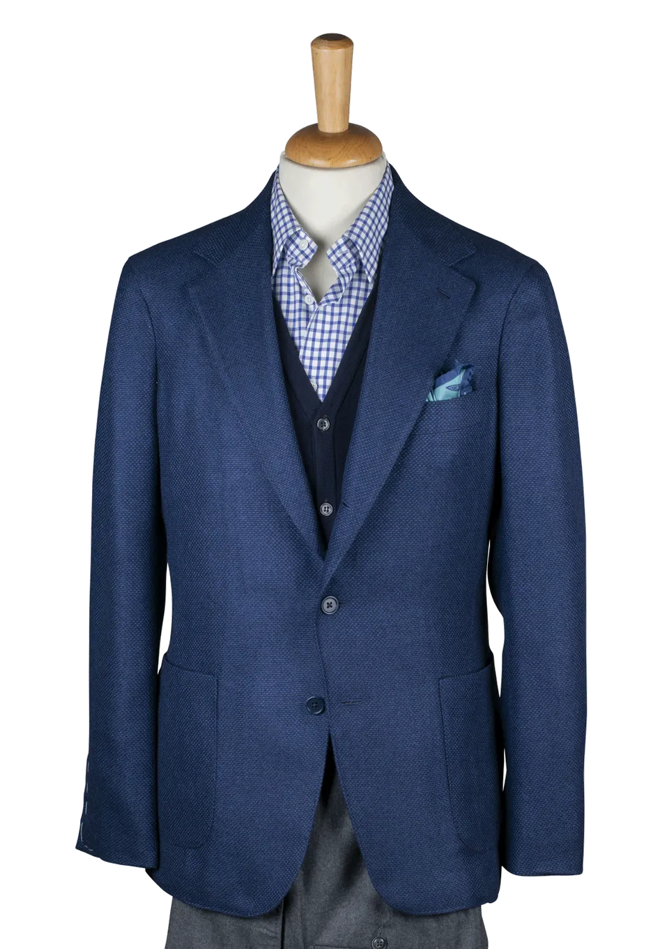 Stefano Bemer Blazers giacca cashmere azzurra destrutturata 50