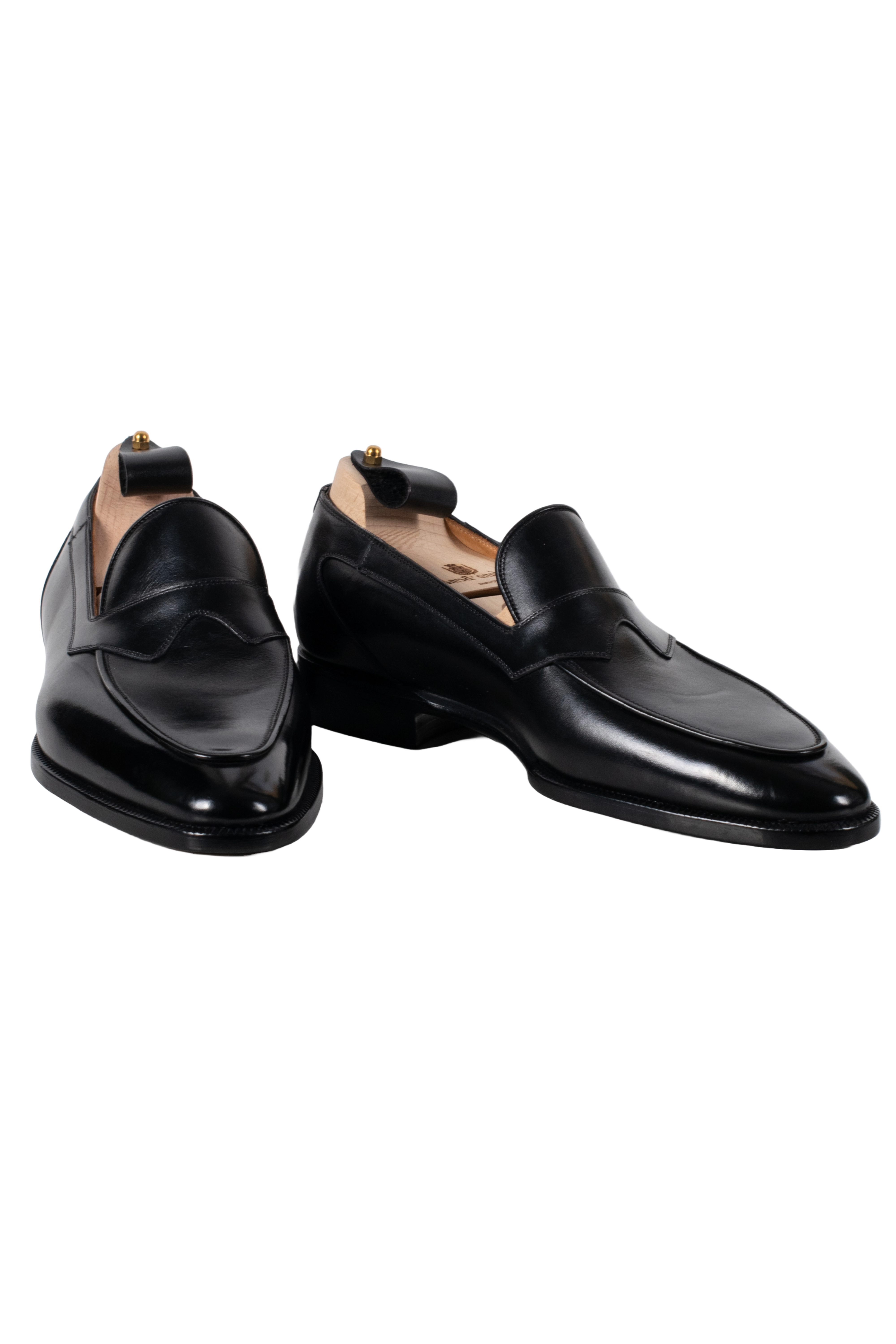 Stefano Bemer C1350 Mocassini Pelle Neri Box Calf Classici