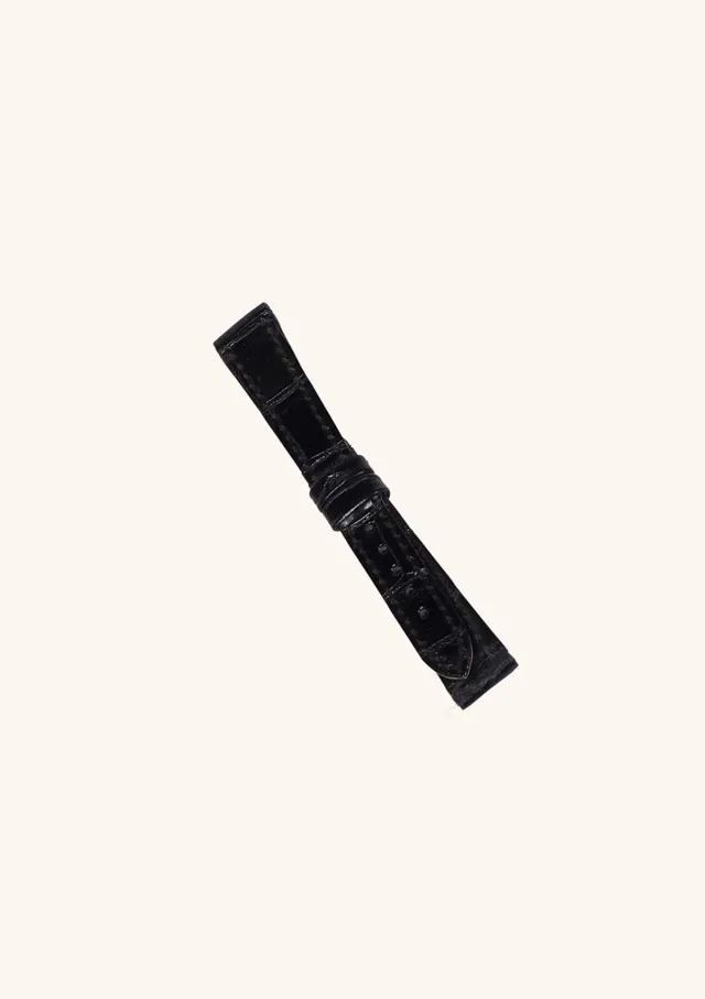Stefano Bemer Watch Straps cinturino nero alligatore 15/12