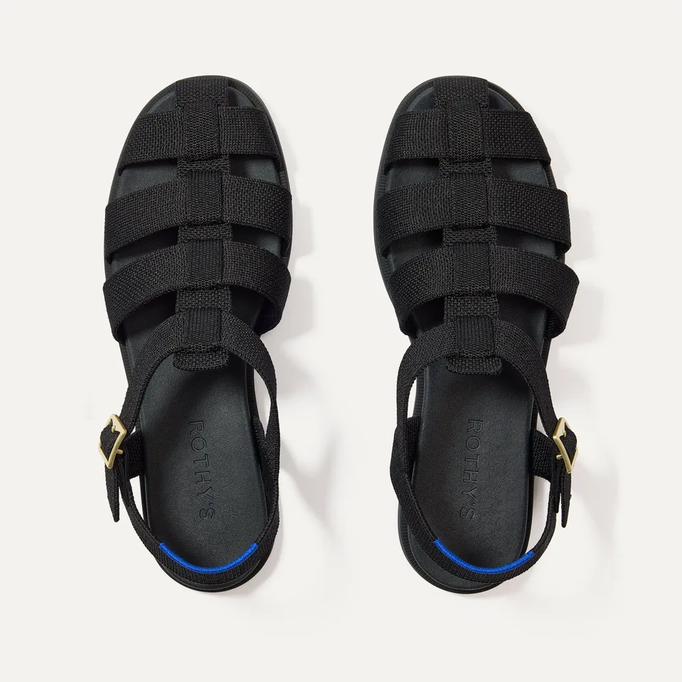 Rothy's The Fisherman Sandal sandali Black chiusura