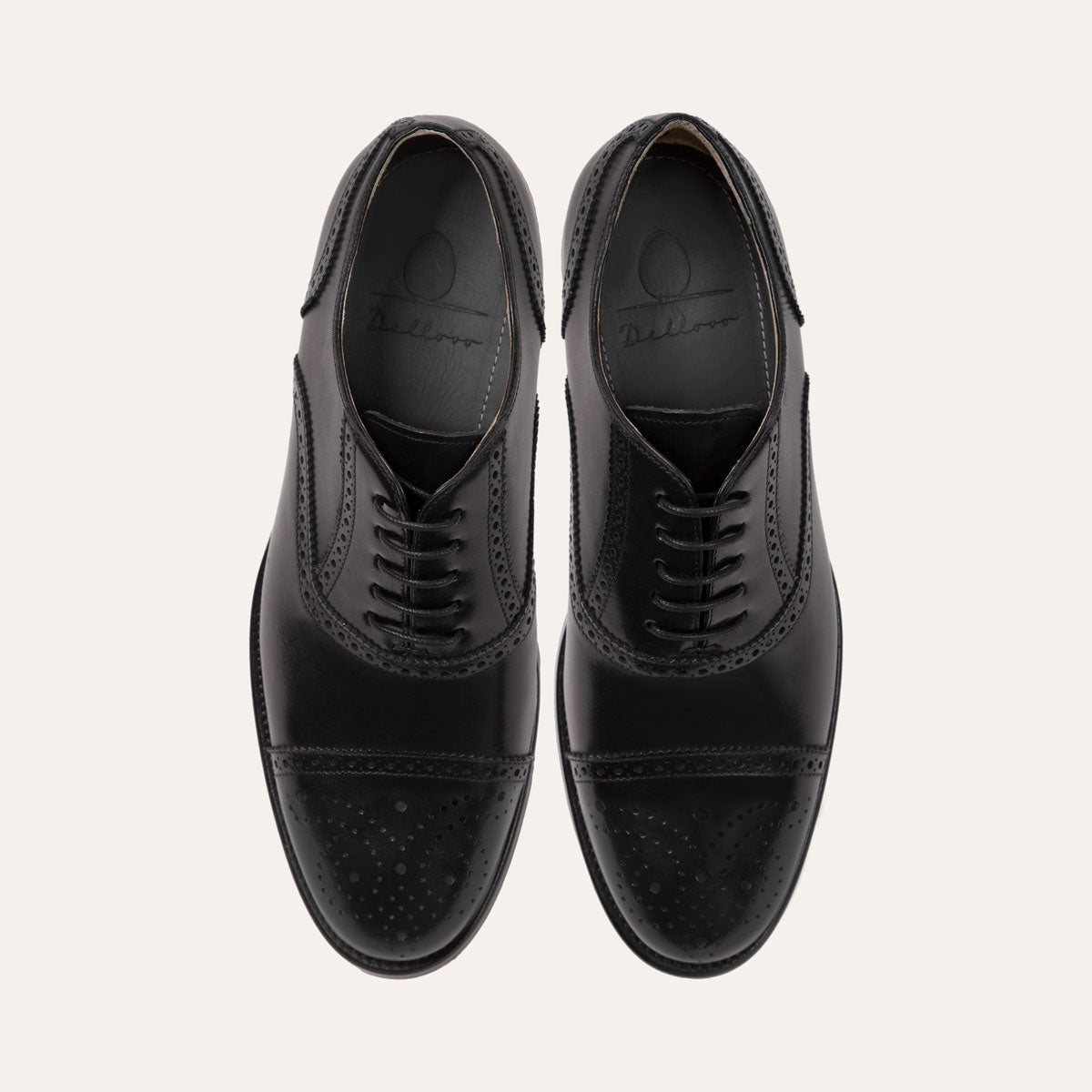 Dellovo Toledo derby uomo nero cuoio anticato