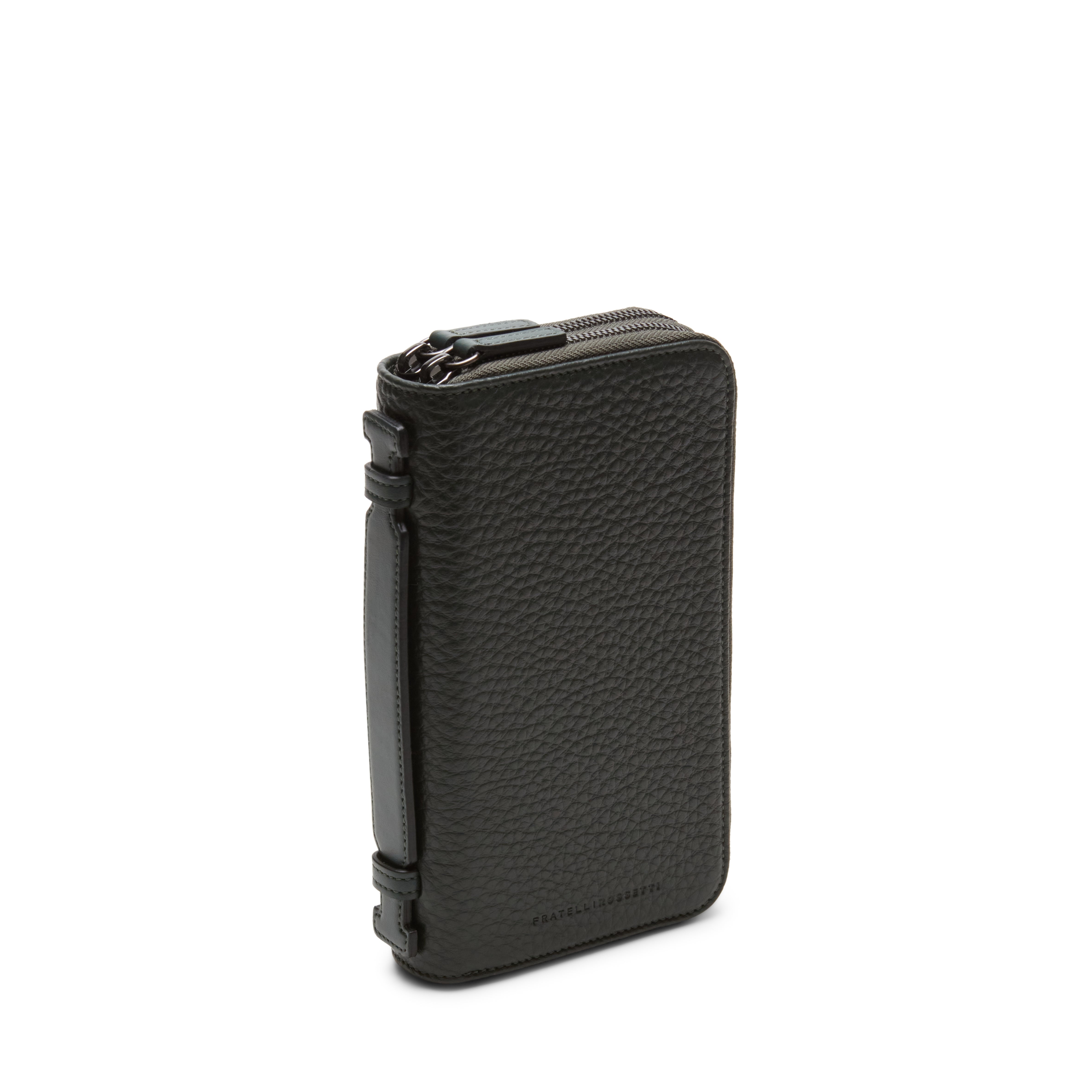 F.lli Rossetti Organizer Uomo Pelle Verde Foresta Zip