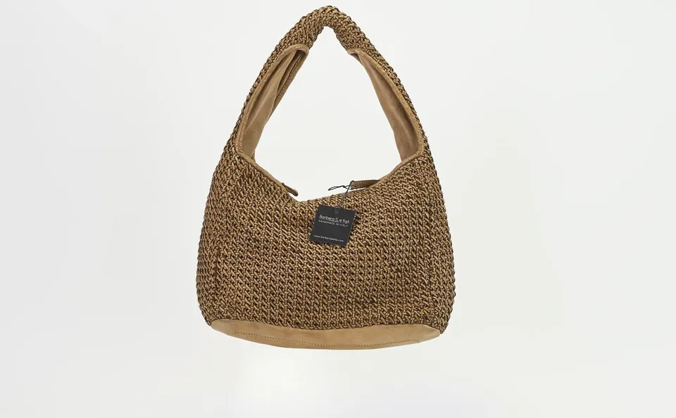 Sandro Barbera 2027 borsa intreccio cuoio pelle 32x26x18