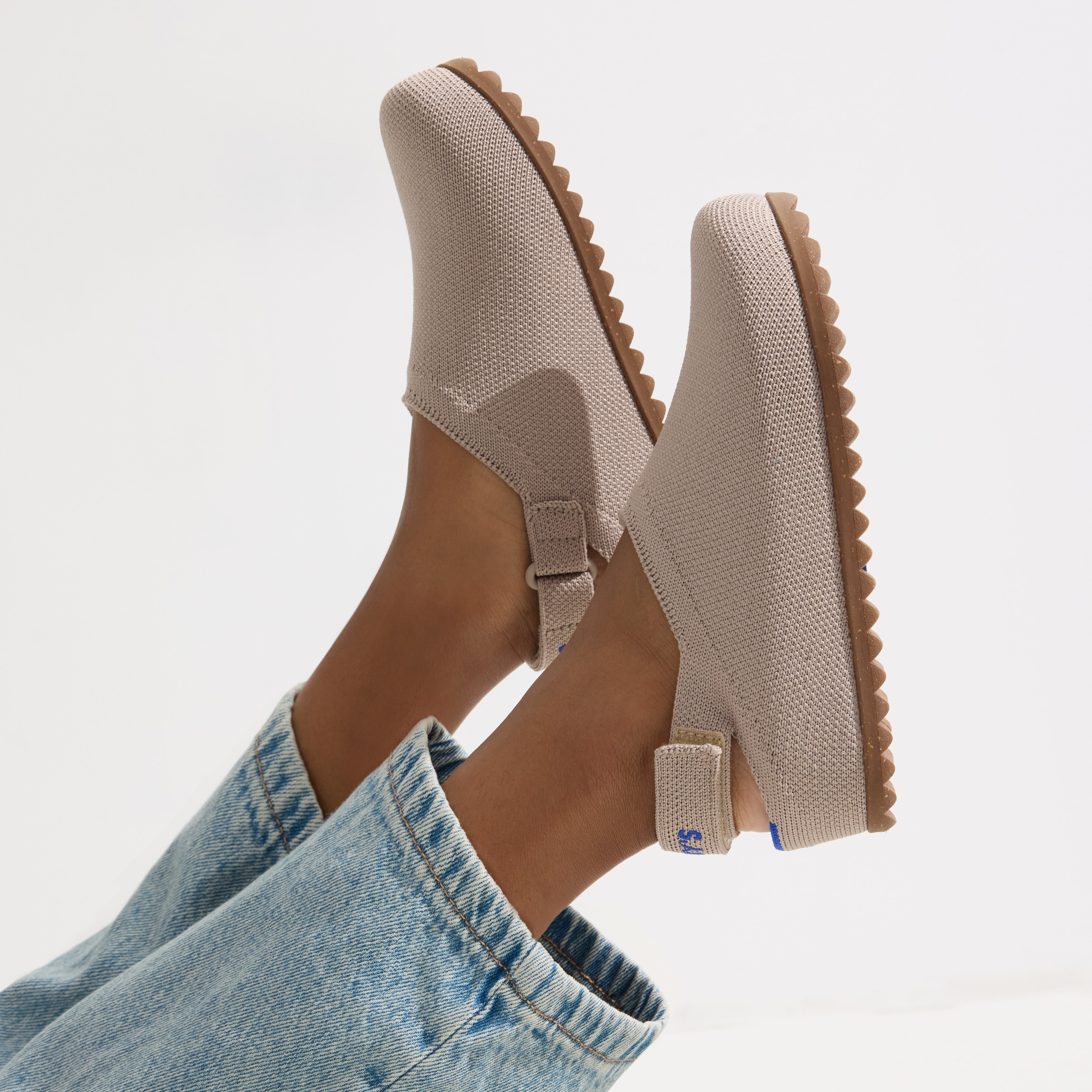 Rothy's The Kids Clog zoccoli bambino Dove tortora velcro