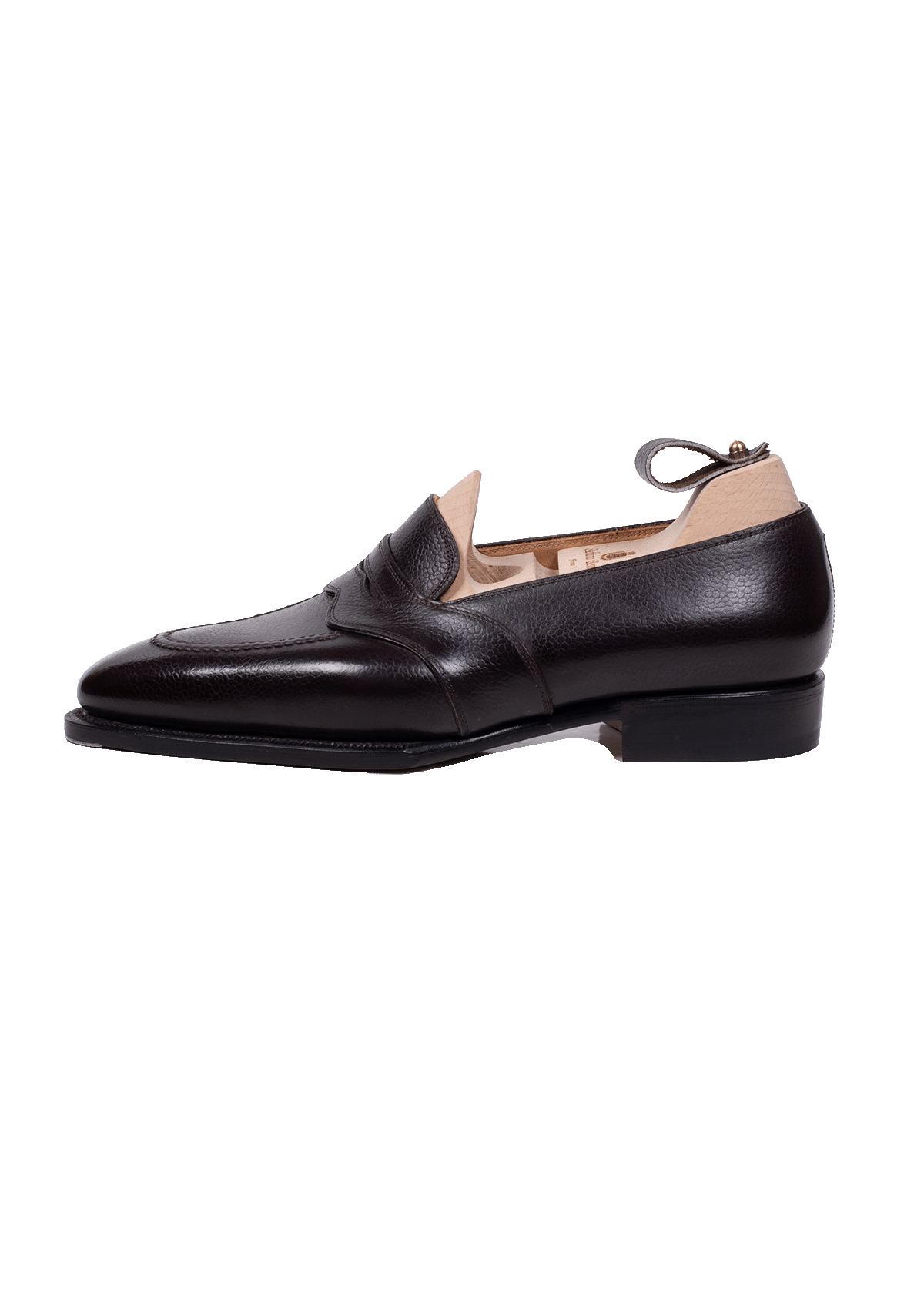 Stefano Bemer Loafers T1552 mocassini penny marrone hatchgrain