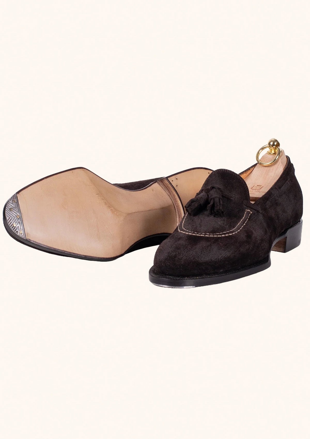 Stefano Bemer T1327 Mocassini Camoscio Marrone Scuro