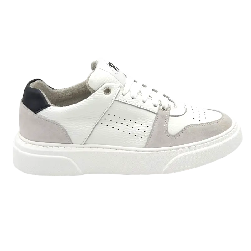 Sandro Barbera B68 Materia White/Black sneaker bianco pelle