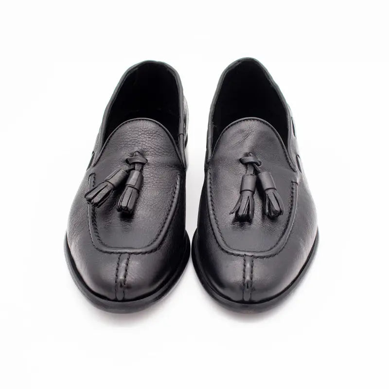 Sandro Barbera 5786 mocassino nappine nero fondo cuoio