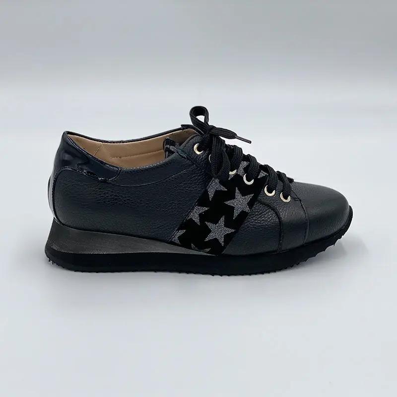 Sandro Barbera Sneakers Donna Bottalato Sneakers Nero Pelle