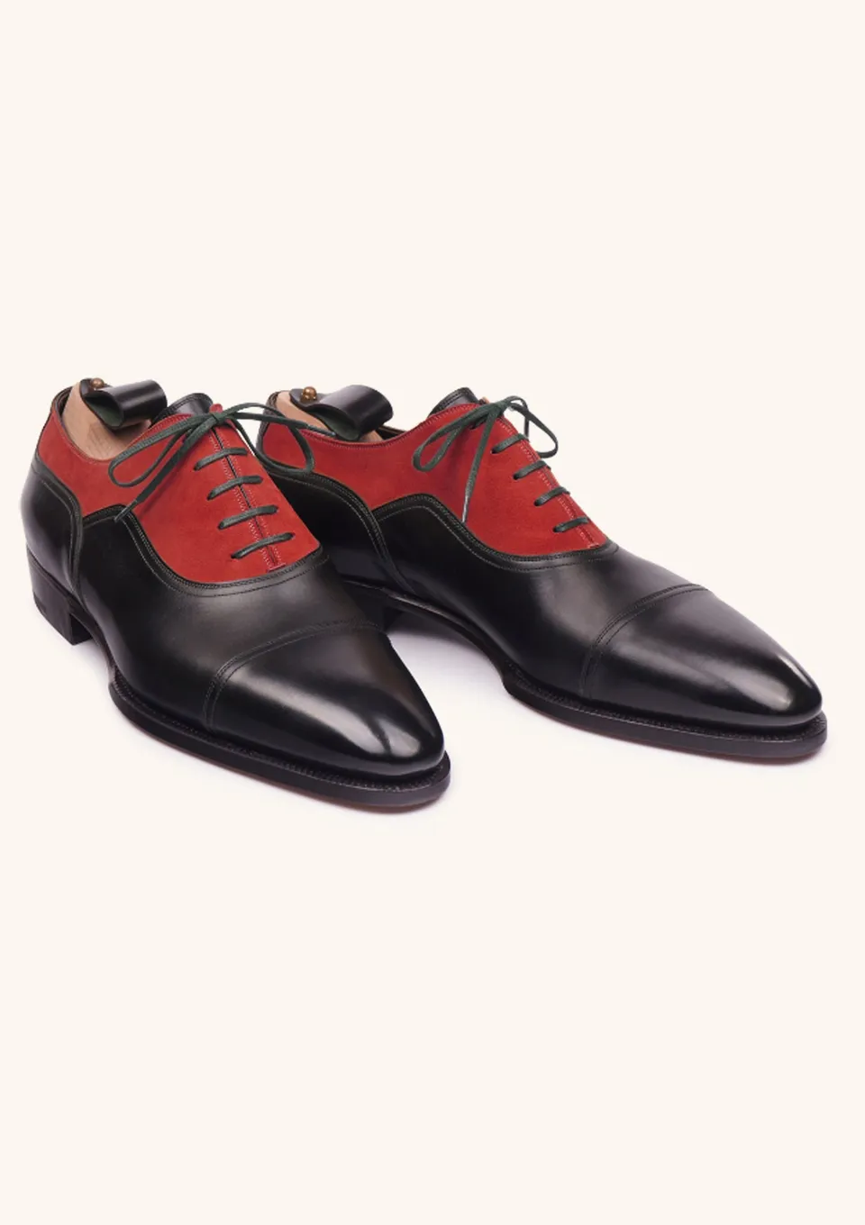 Stefano Bemer Oxfords C6321 scarpe oxford nero rosso pelle