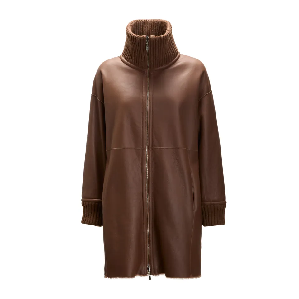 F.lli Rossetti 98417 Cappotto Shearling Reversibile Marrone