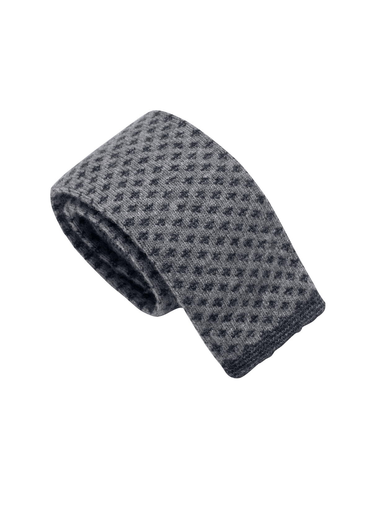 Stefano Bemer Ties Cravatta Lana Grigia Blu 8 cm