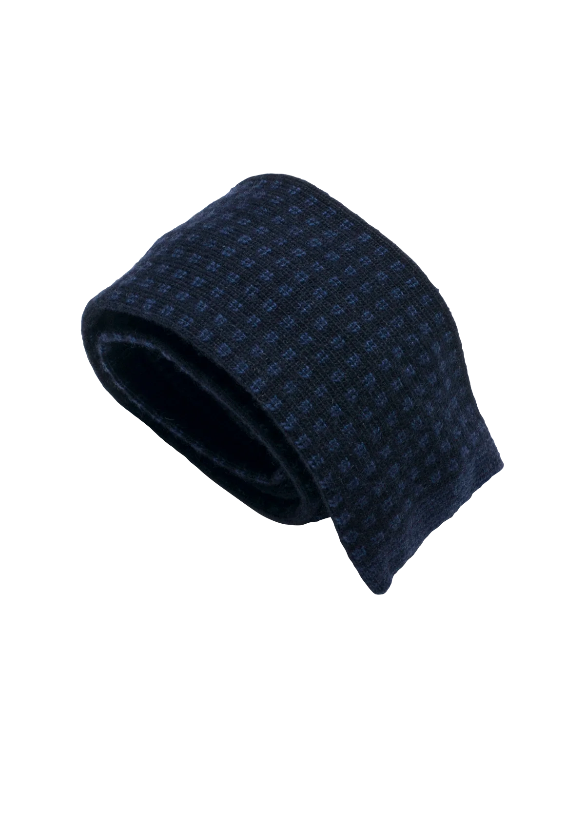 Stefano Bemer Ties Pattern 7 cravatta lana blu navy 8 cm