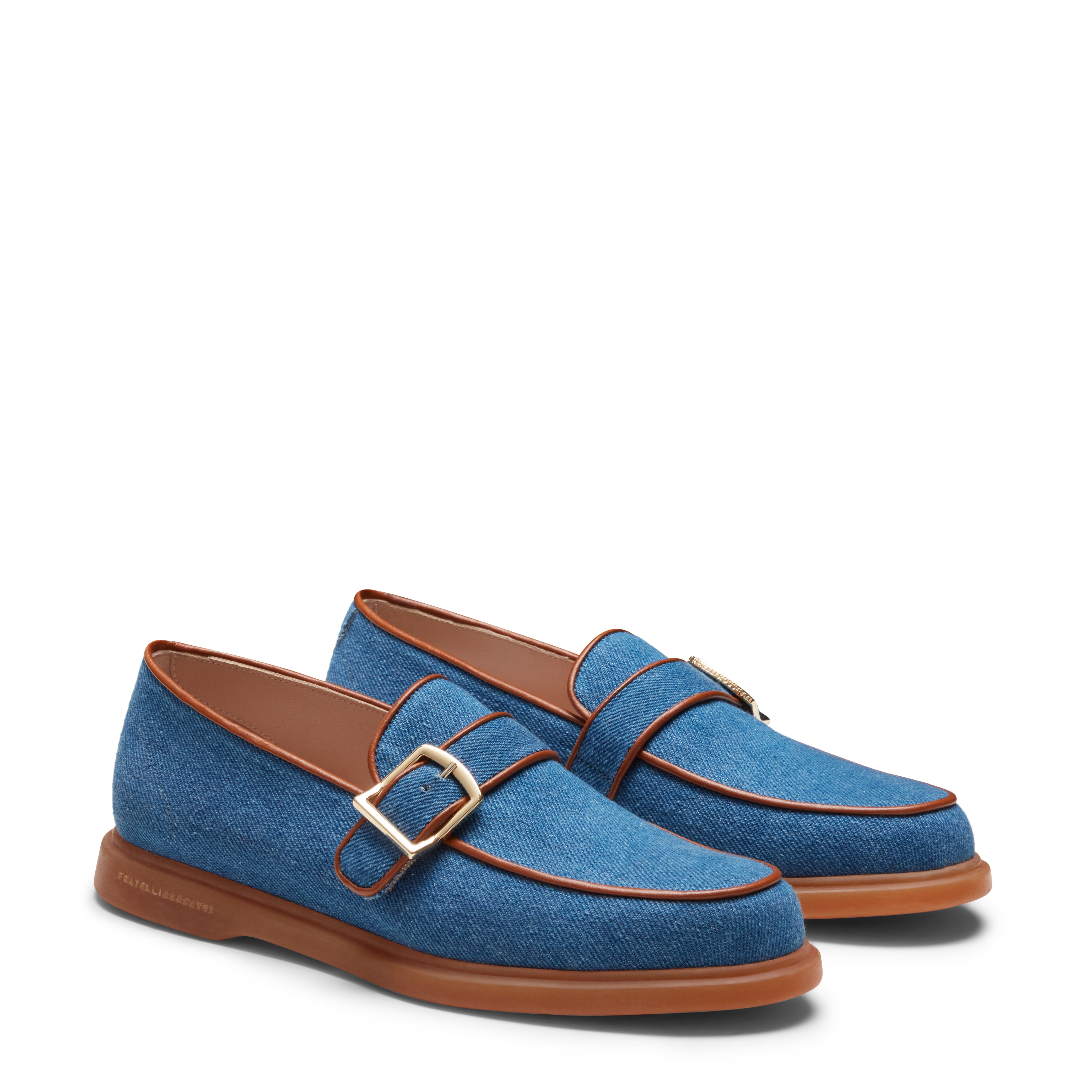 F.lli Rossetti 68224 mocassino denim blu Cina
