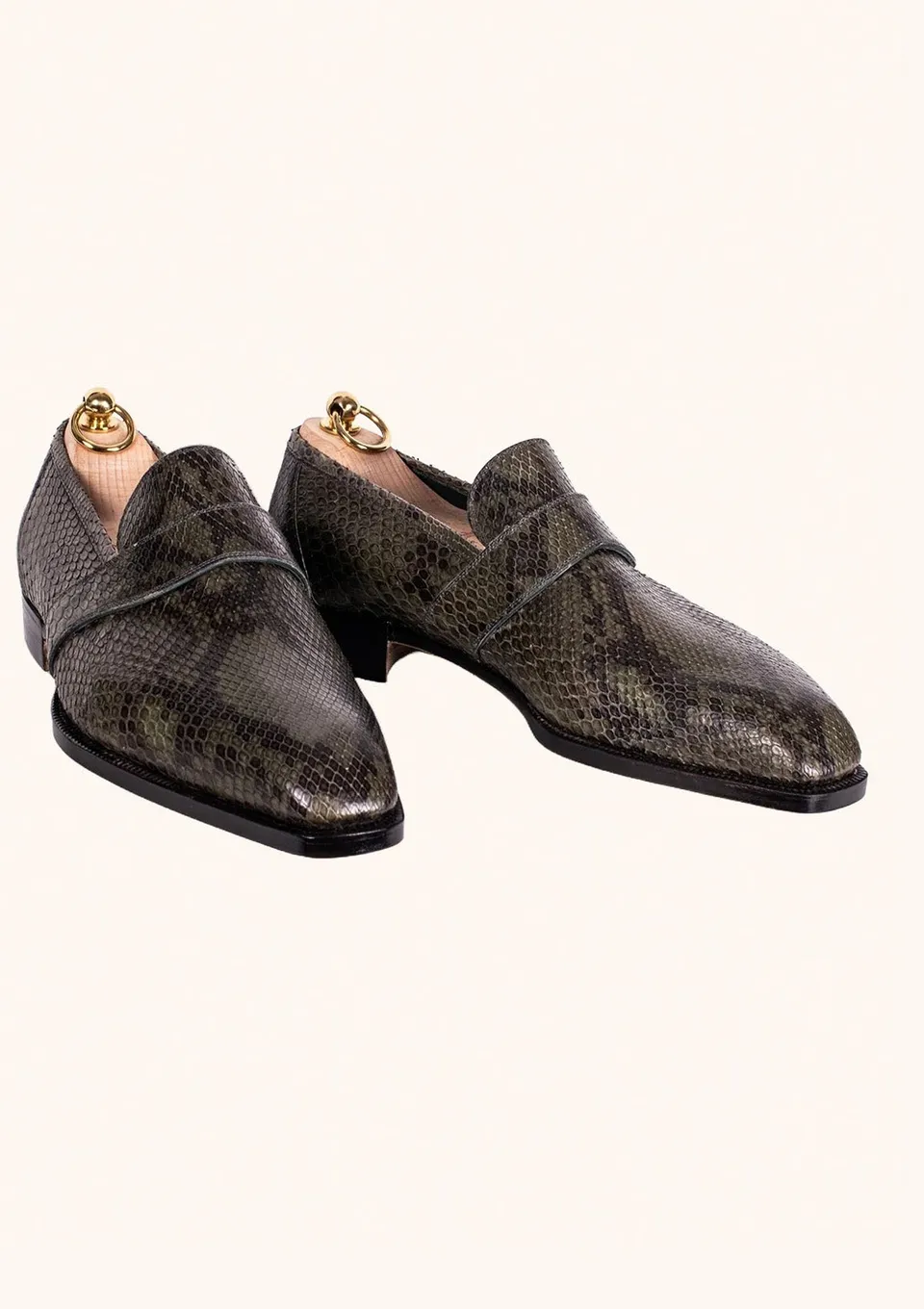 Stefano Bemer Loafers T1231 mocassini pitone verde