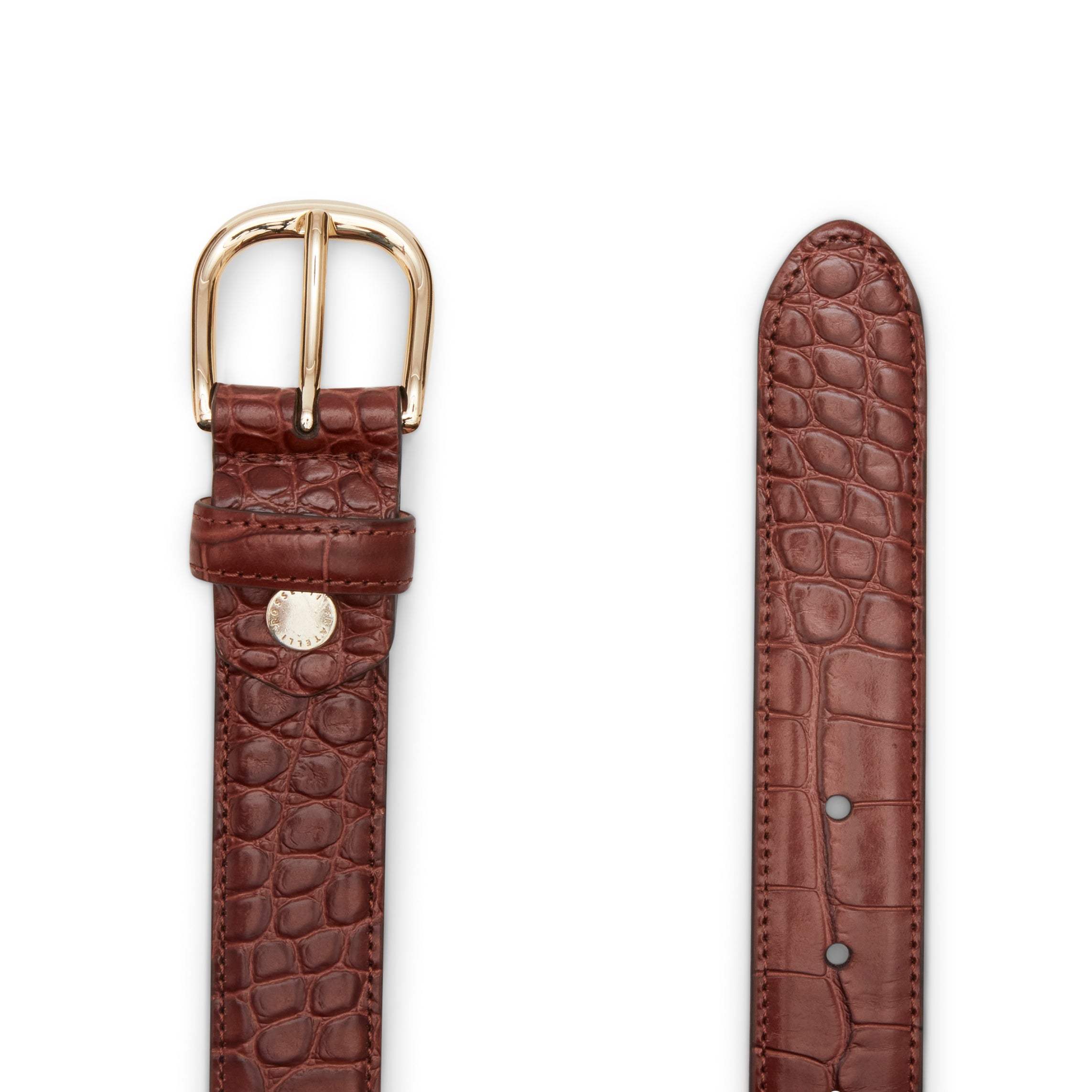 F.lli Rossetti 97502 Cintura Donna Pelle Cognac Cocco