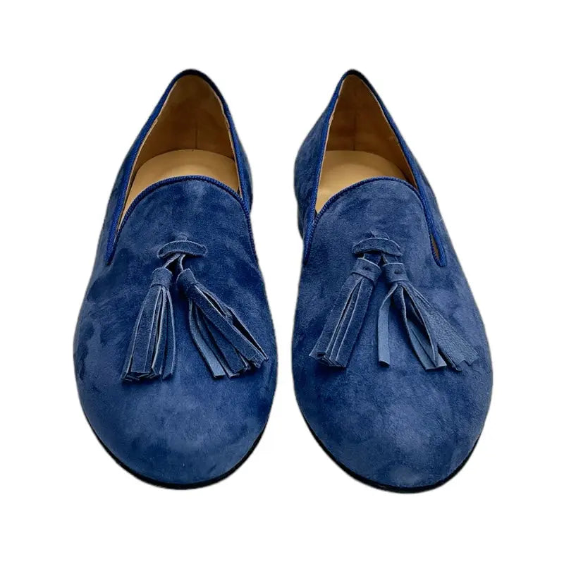 Sandro Barbera AC24 mocassino pelle jeans tacco basso