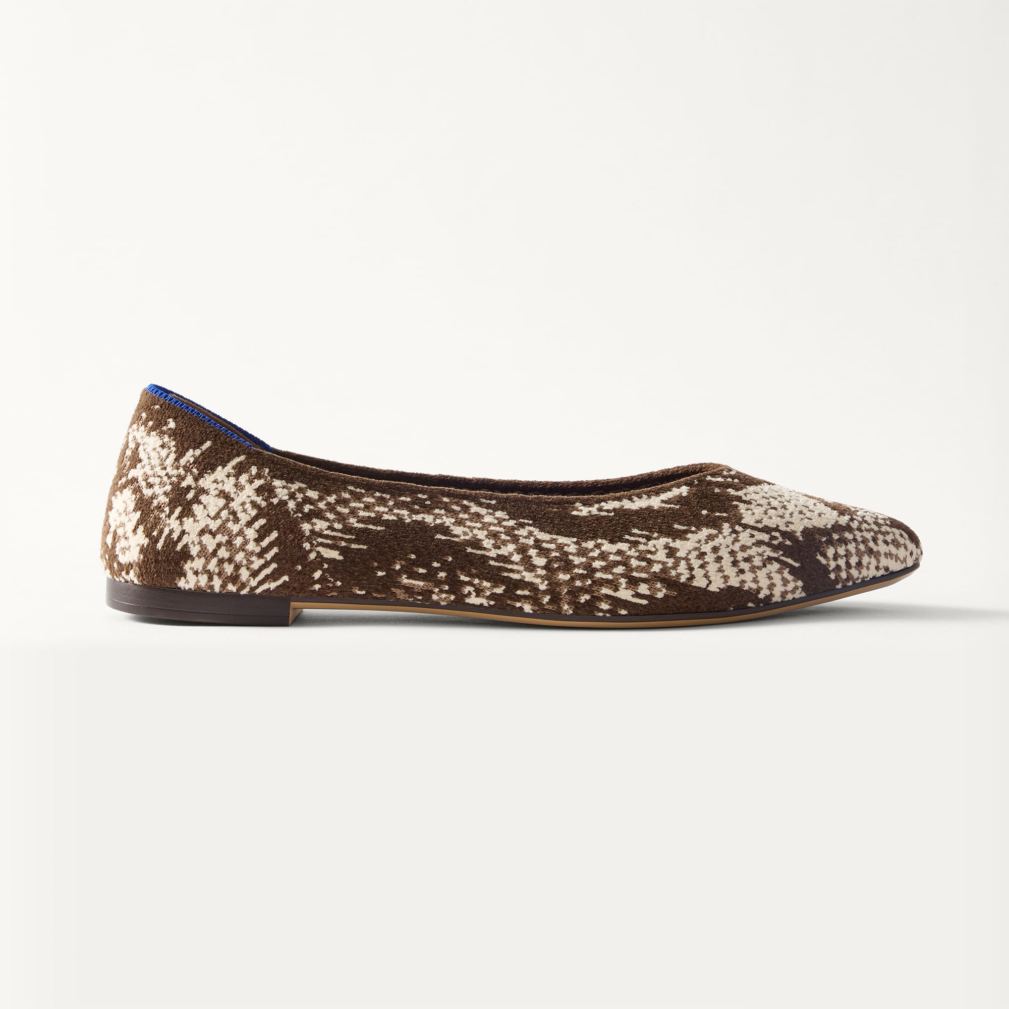 Rothy's The Point III ballerine ReVelvet Brown Python pitonate