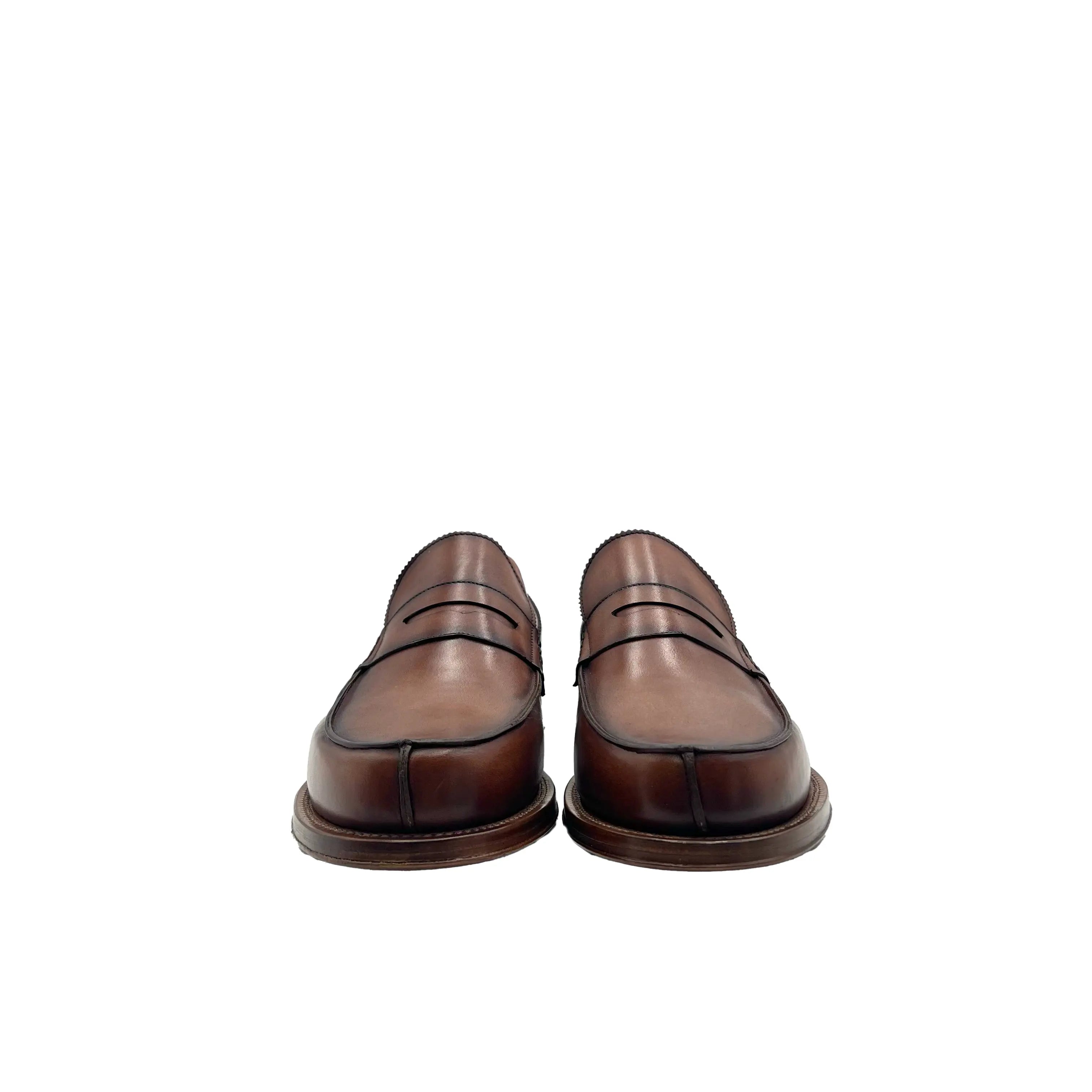 Sandro Barbera College 2400 mocassini uomo marrone cuoio