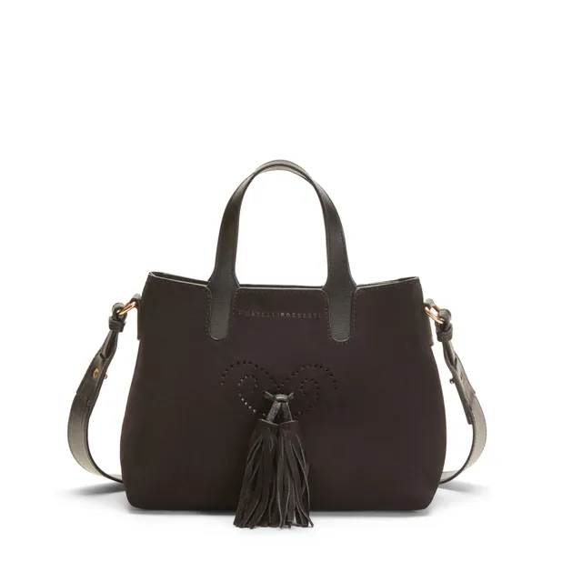 F.lli Rossetti Hobo Tote Bag borsa donna nero pelle scamosciata