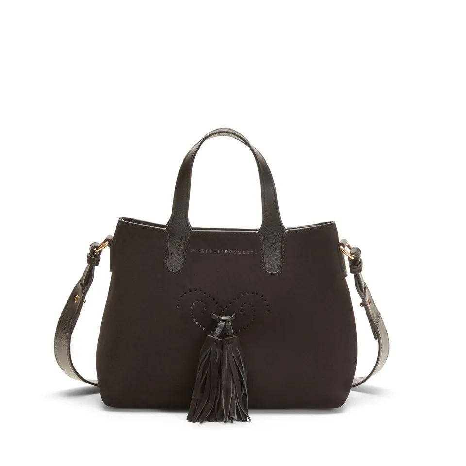 F.lli Rossetti Hobo Tote Bag borsa donna nero pelle scamosciata