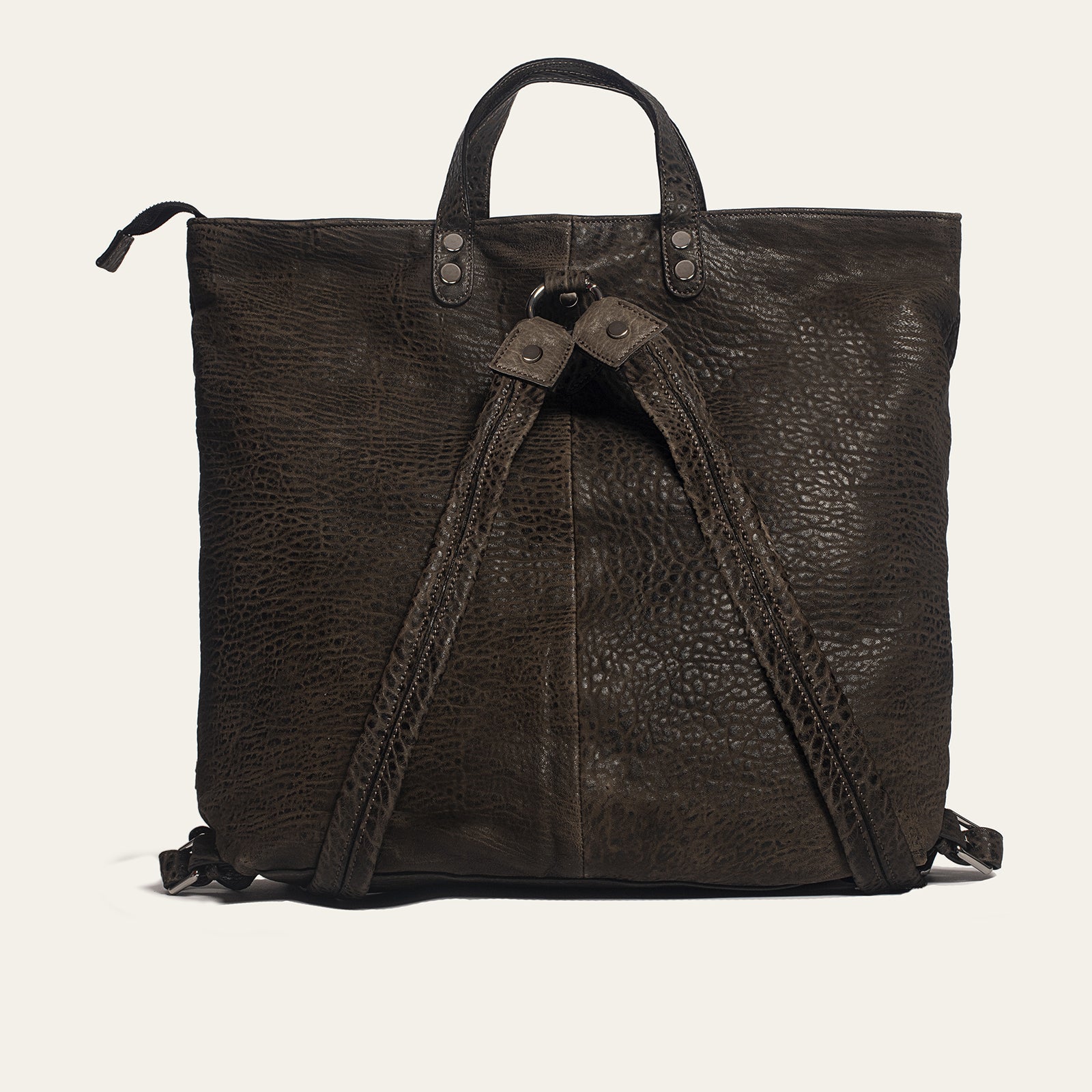 Dellovo Montenuovo borsa uomo fango pelle 40x40