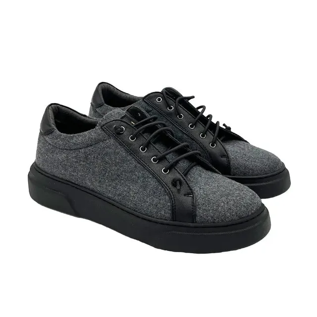 Sandro Barbera Wooly Merino sneaker grigia lana 41
