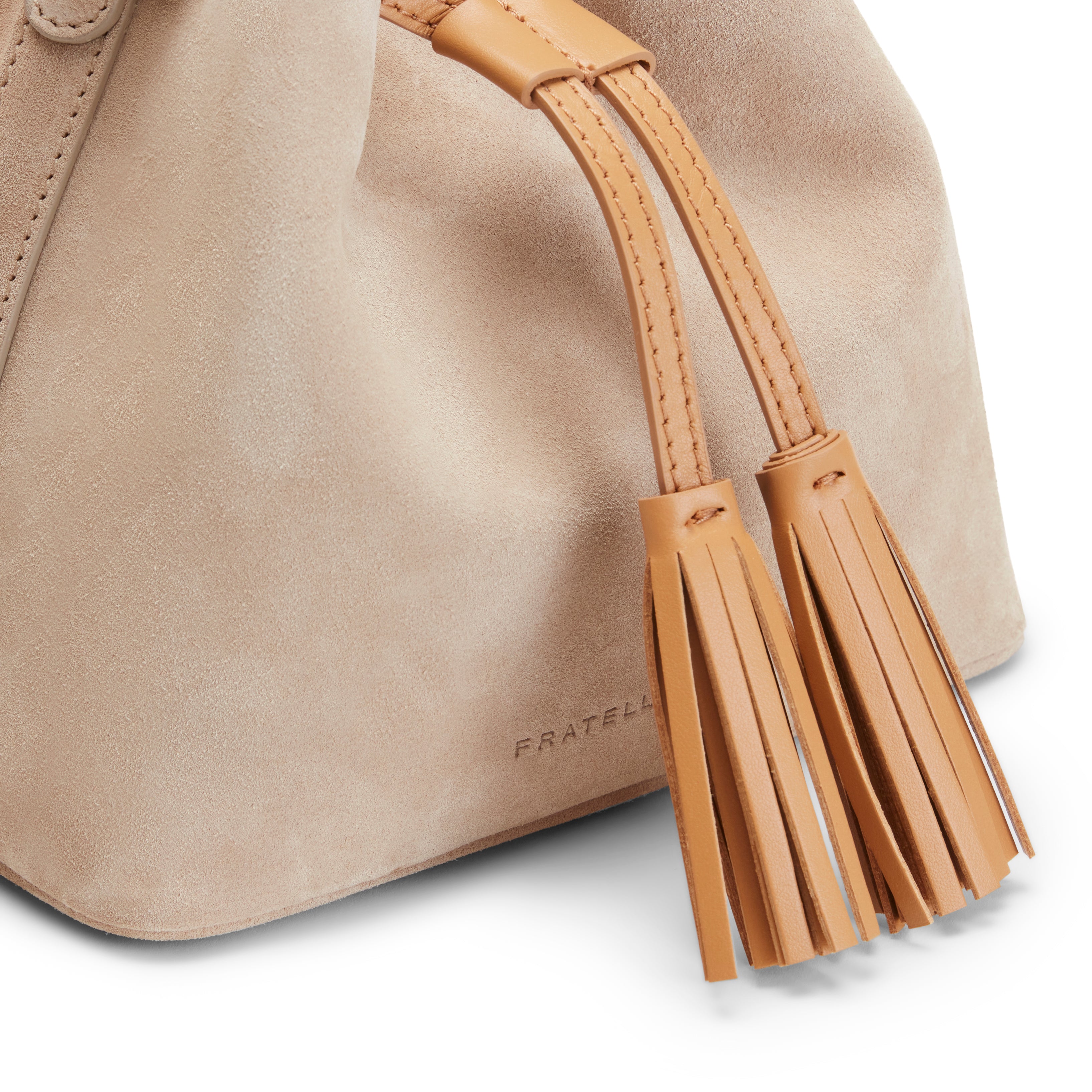 F.lli Rossetti 84730 Bucket Bag Donna Latte Suede