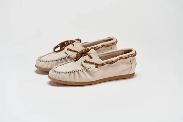 Sandro Barbera Indianina Stringate Donna Latte scamosciato