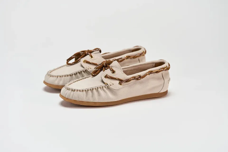 Sandro Barbera Indianina Stringate Donna Latte scamosciato