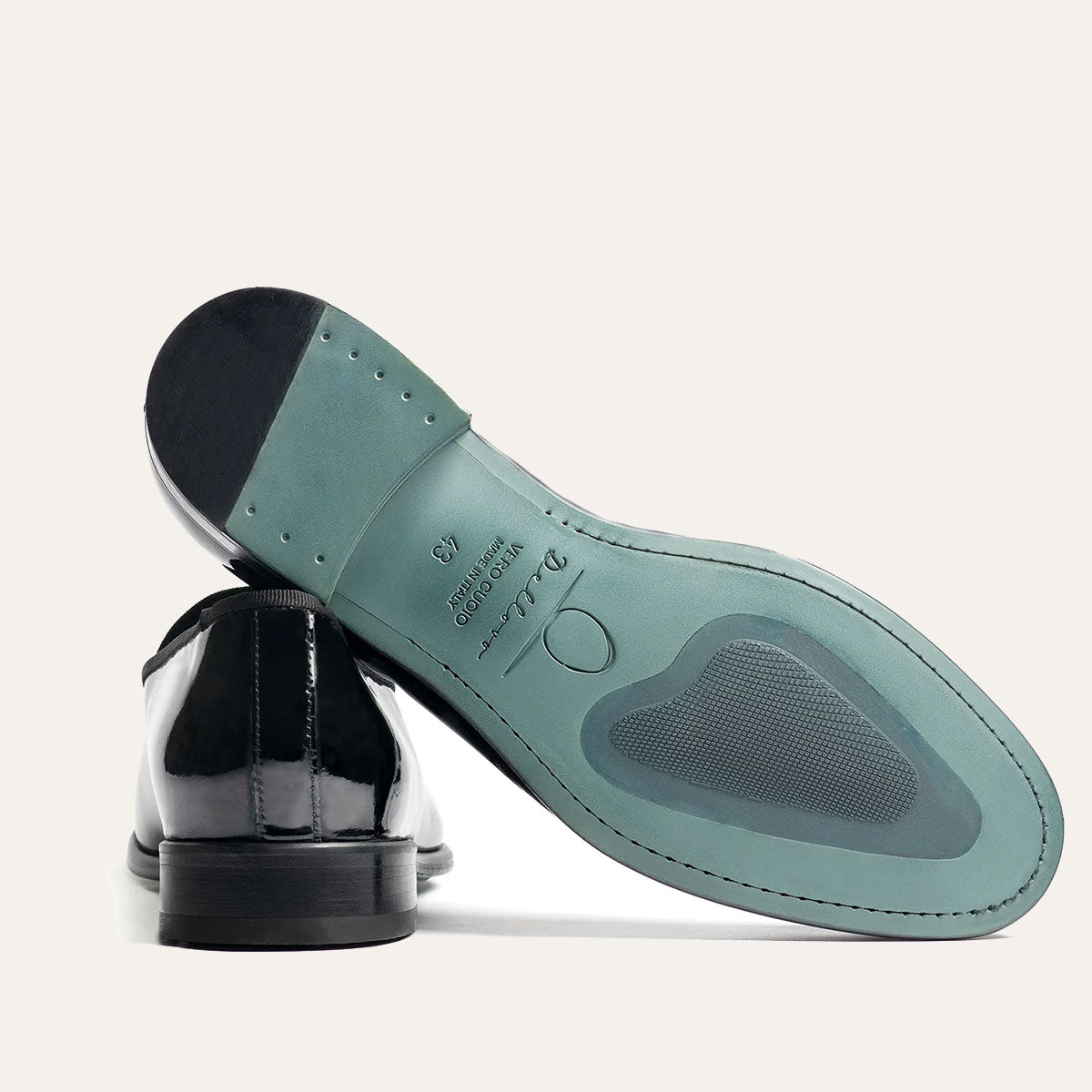 Dellovo Augusteo mocassino vernice Nero