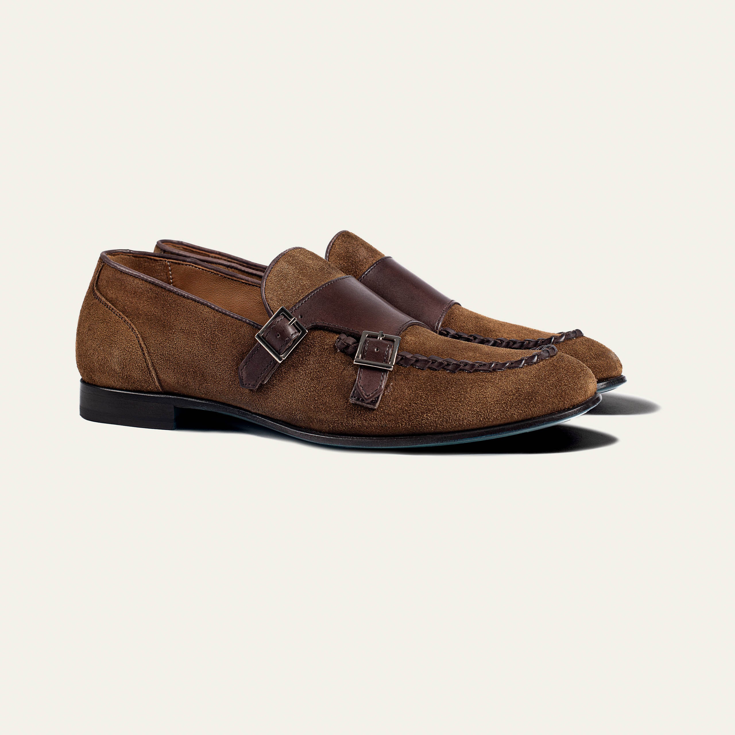 Dellovo Sermoneta monk camoscio Bluette