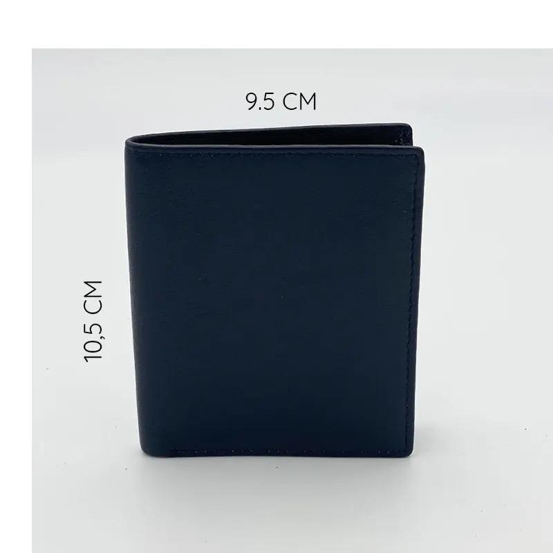 Sandro Barbera 8103 portafoglio pelle verticale blu