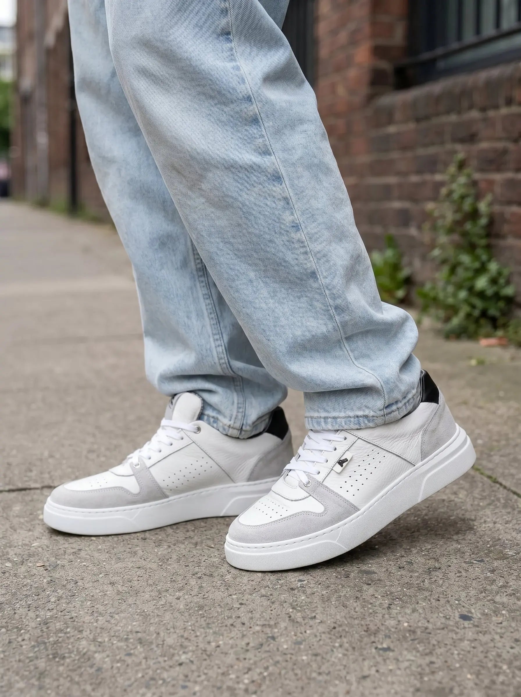 Sandro Barbera B68 Materia White/Black sneaker bianco pelle