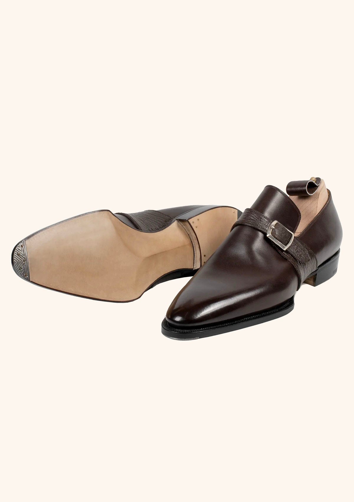 Stefano Bemer Monks T2200 monk uomo vitello testa moro 42