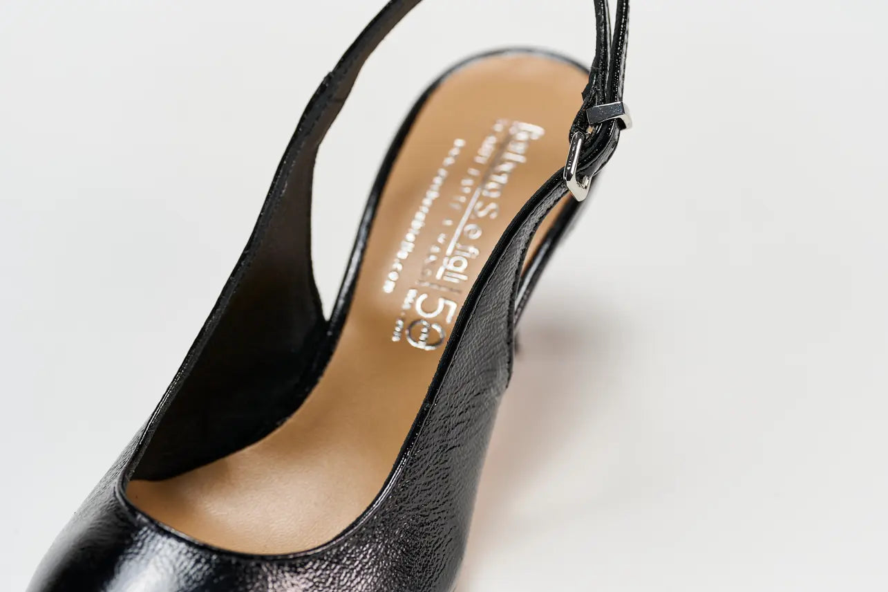 Sandro Barbera 3319-04 decollete chanel naplak nero tacco 5