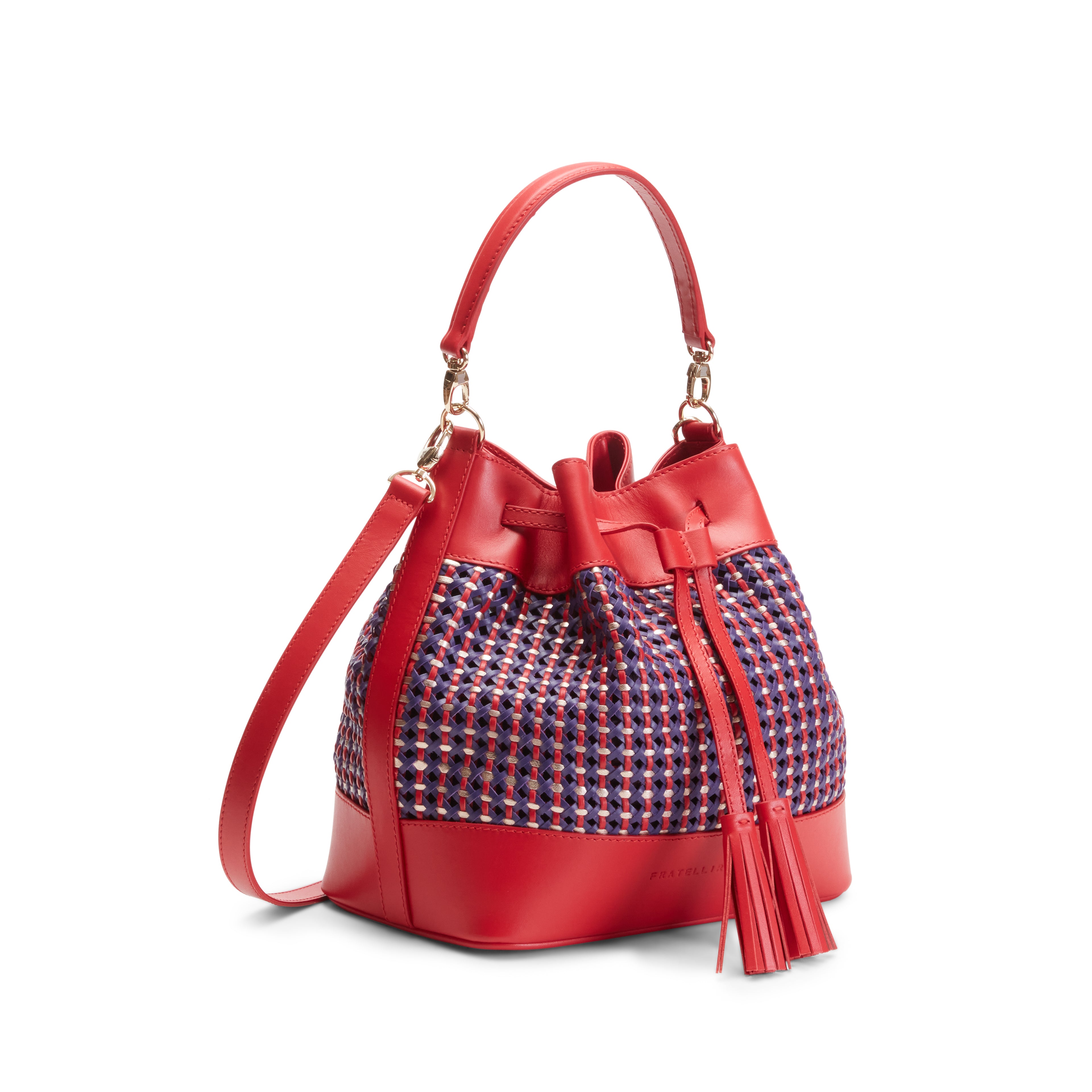 F.lli Rossetti Bucket 84754 borsa donna rosso intreccio