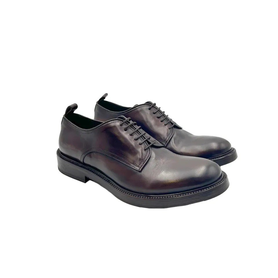 Sandro Barbera Stone Wax 34228 Derby stringate cioccolato